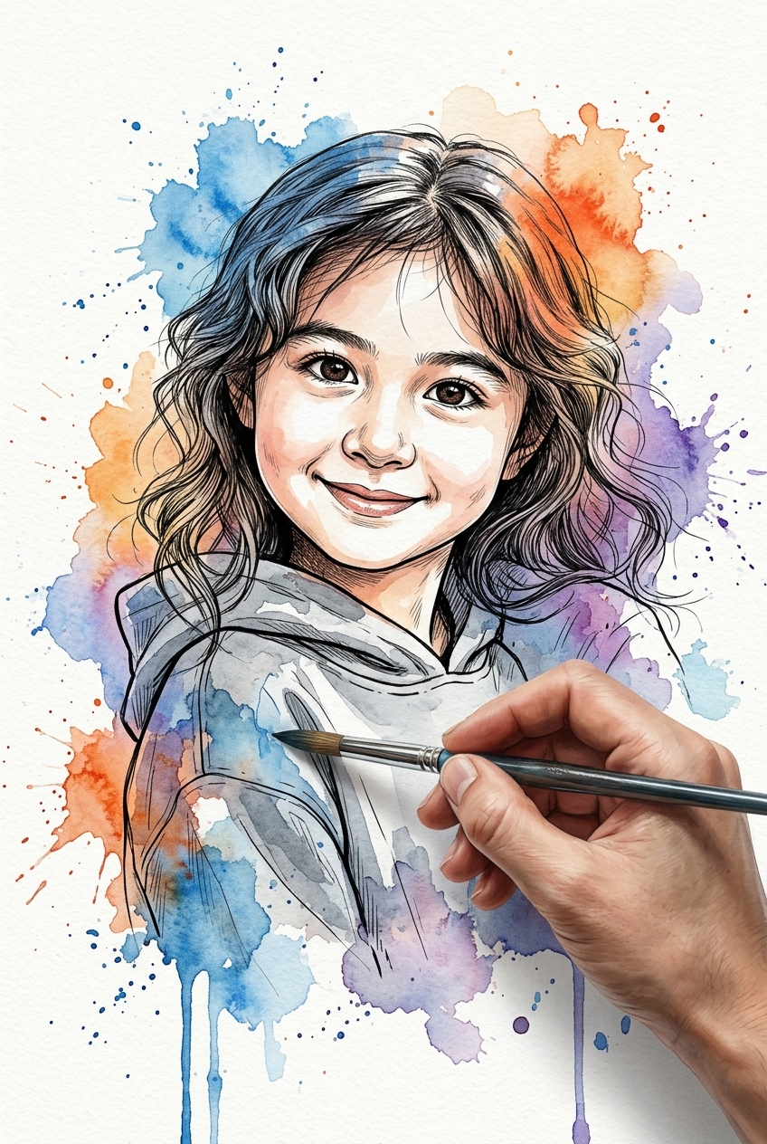Photo to Watercolor Portrait